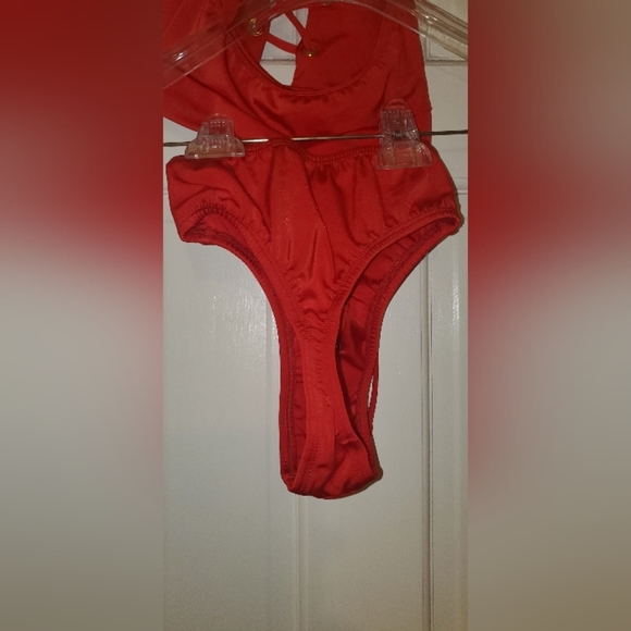 Two pieces lace up S Bartender Outfit dancer and swimsuit High Waisted - Picture 4 of 13